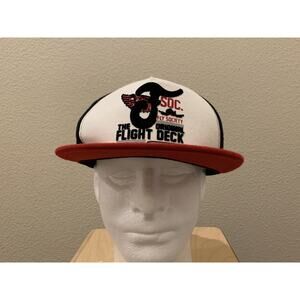 Fly Society The Flight Original Deck F SOC White Black Red Snapback Hat Cap